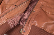 Chestnut Shearling Bomber - ZOQ Leather