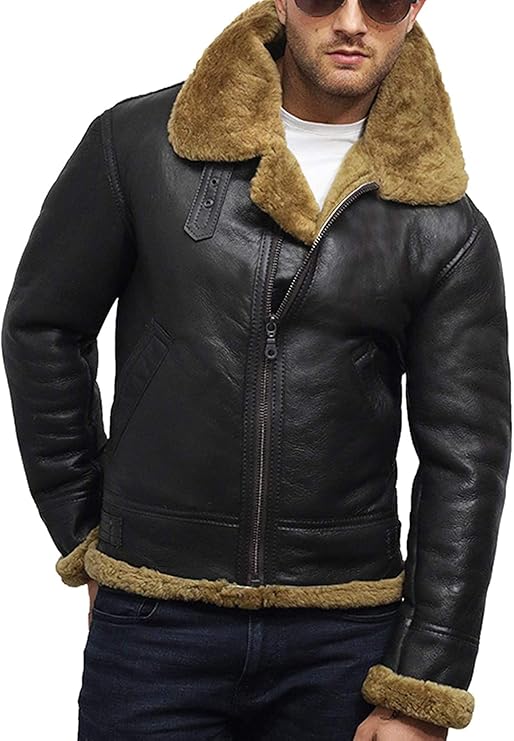 Men's Premium Shearling Leather Jacket - Warm and Stylish Winter Outerwear - ZOQ Leather