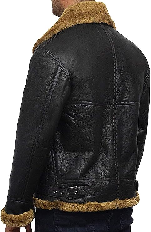 Men's Premium Shearling Leather Jacket - Warm and Stylish Winter Outerwear - ZOQ Leather