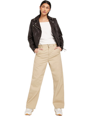 Saddle Brown Women's Biker Leather Jacket - ZOQ Leather