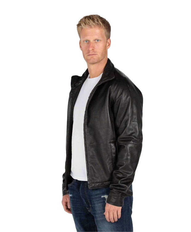 Classic Men's Lambskin Leather Jacket - ZOQ Leather
