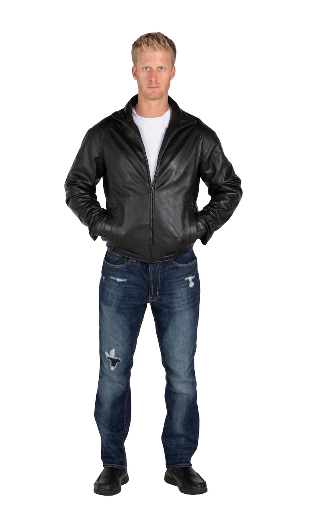 Classic Men's Lambskin Leather Jacket - ZOQ Leather
