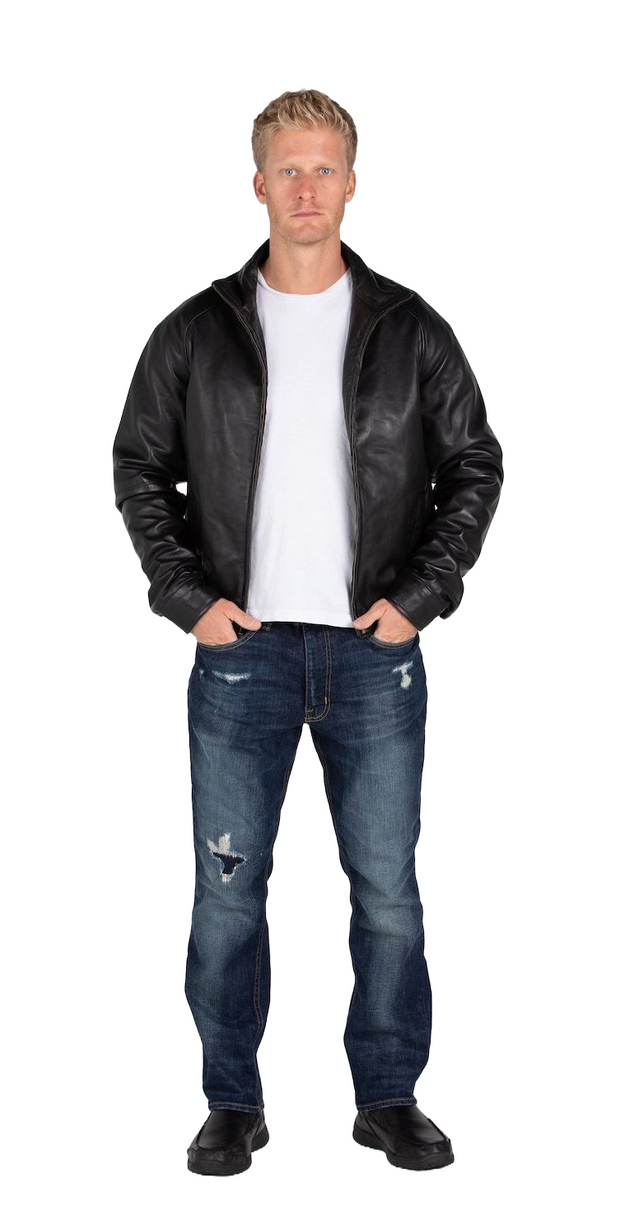 Classic Men's Lambskin Leather Jacket - ZOQ Leather