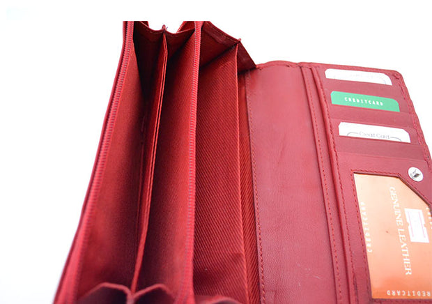 ZOQ Genuine Leather Women’s Wallet – Elegant & Spacious Long Clutch with Multiple Card Slots, Secure Zipper Pocket & Premium Craftsmanship | Handmade by ZOQ Leathers - ZOQ Leather