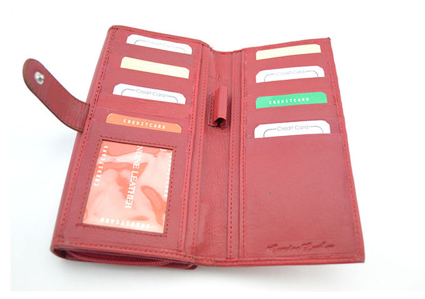 ZOQ Genuine Leather Women’s Wallet – Elegant & Spacious Long Clutch with Multiple Card Slots, Secure Zipper Pocket & Premium Craftsmanship | Handmade by ZOQ Leathers - ZOQ Leather