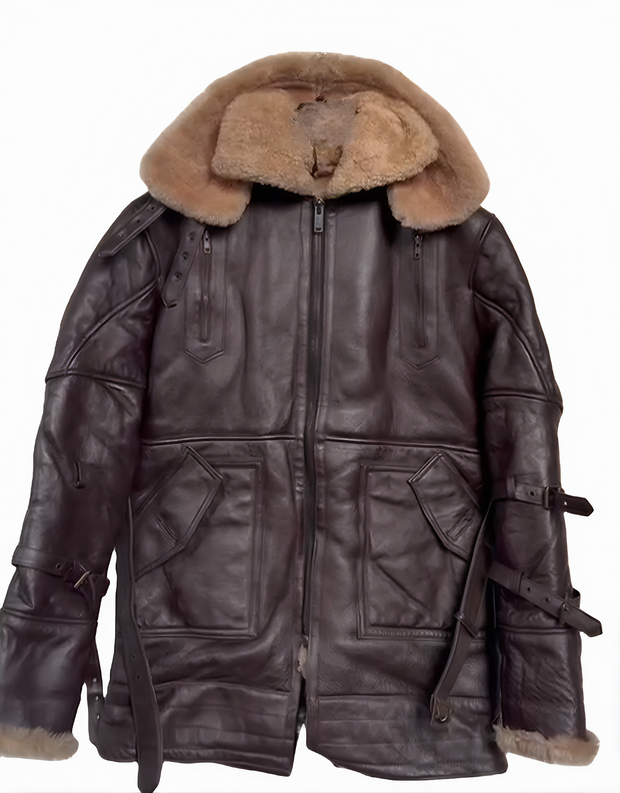 Men's Shearling Leather Aviator Jacket – Timeless Warmth & Style - ZOQ Leather
