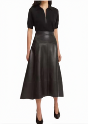 Skirts women leather Skirt in genuine black leather skirts women leather skirts - ZOQ Leather