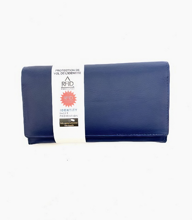 ZOQ Handmade Leather RFID Wallet for Women – Elegant Long Clutch with Card Slots, Zipper Pockets & Snap Closure - ZOQ Leather