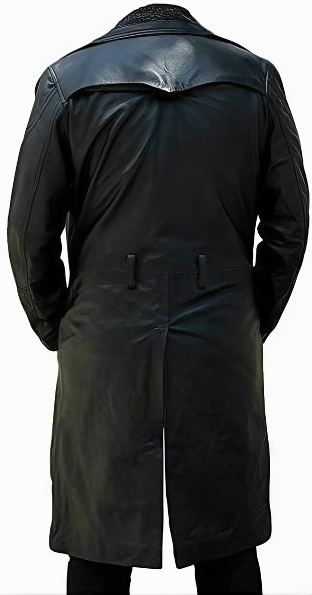 Men's Long Shearling Leather Coat - Stylish Full-Length Winter Jacket - ZOQ Leather