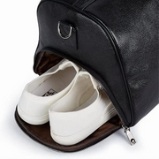 Black Leather Gym Duffle Bag – Luxury Travel & Weekender Bag for Men & Women" - ZOQ Leather