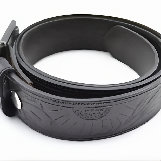 ZOQ Black Engraved Leather Belt for Men – Handcrafted Genuine Leather, Stylish & Durable with Metal Buckle | ZOQ Leathers - ZOQ Leather