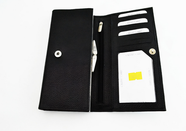ZOQ Handmade Leather RFID Wallet for Women – Slim & Minimalist Cardholder with Zipper Pocket - ZOQ Leather