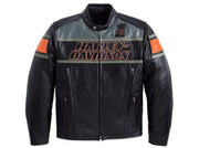 Men's Harley-Davidson Black Leather Biker Jacket – Iconic Motorcycle Riding Gear - ZOQ Leather