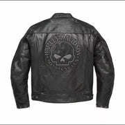 Black Leather Motorcycle Jacket | Harley-Davidson Style - ZOQ Leather