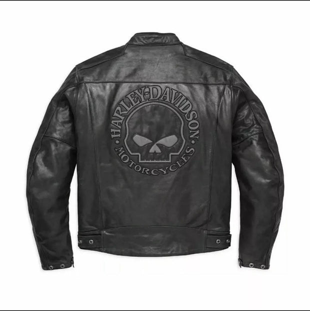 Black Leather Motorcycle Jacket | Harley-Davidson Style - ZOQ Leather