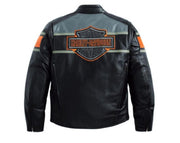 Men's Harley-Davidson Black Leather Biker Jacket – Iconic Motorcycle Riding Gear - ZOQ Leather