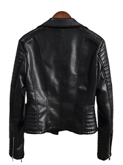 HOT! Women's Genuine Lambskin Leather Jacket Slim Fit Biker Black jacket Coat - ZOQ Leather