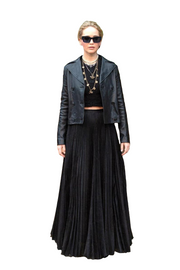 Jennifer Lawrence Black Leather Jacket by TJS - ZOQ Leather