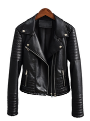 HOT! Women's Genuine Lambskin Leather Jacket Slim Fit Biker Black jacket Coat - ZOQ Leather