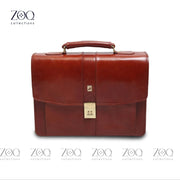 Mens Leather Satchel Bag Briefcase ZOQ Collections Leather Laptop Bags for Men Premium Brown  Leather Laptop Bags - ZOQ Leather