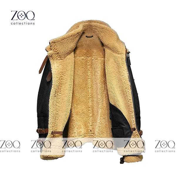 Leather Jacket with double side one side leather and one fur - ZOQ Leather