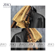 Leather Jacket with double side one side leather and one fur - ZOQ Leather