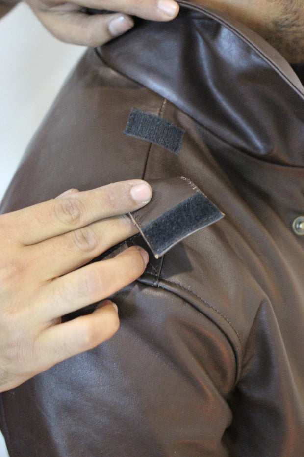 Vintage Brown A2 Flight Cowhide Leather Bomber Jacket for Men's Fashion - ZOQ Leather