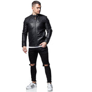 Men's Classic Black Cafe Racer Real Leather Jacket: A Timeless Biker Style - ZOQ Leather