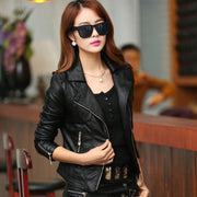 High Glamor Women's Stylish Motorcycle Biker Genuine Lambskin Leather Jacket for Women - ZOQ Leather