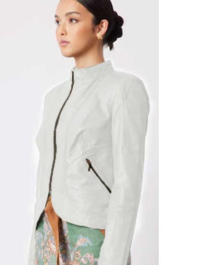 Womens leather jacket/Leather Jacket for women in cognac/100 % genuine brown lamb leather - ZOQ Leather