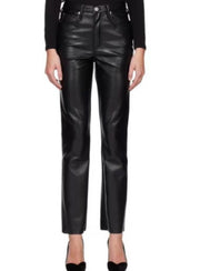 Women Leather Pants genuine leather pants women in black color leather jeans - ZOQ Leather